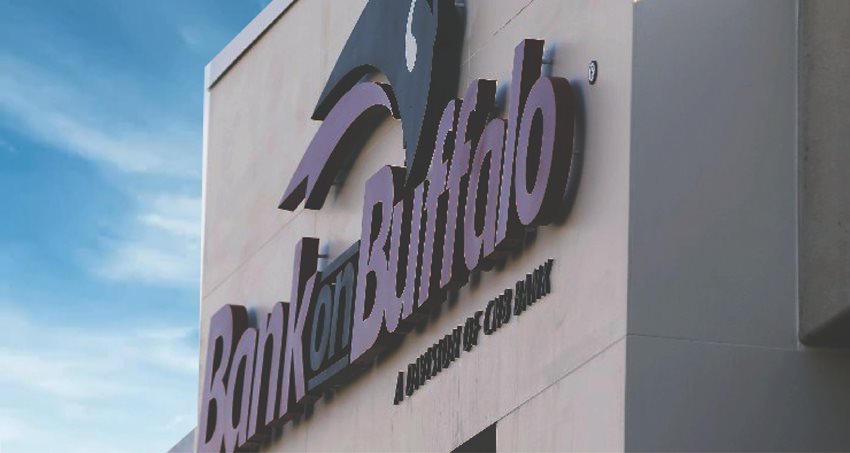 Bank on Buffalo sign on building
